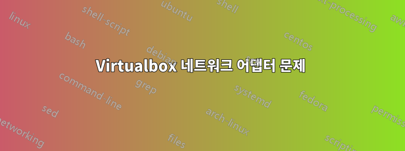 Virtualbox 네트워크 어댑터 문제