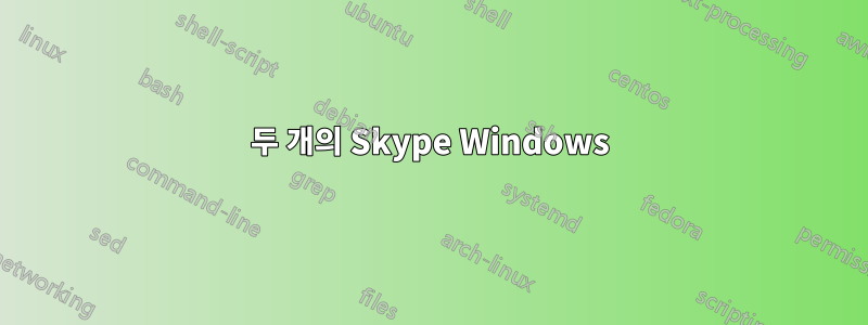 두 개의 Skype Windows