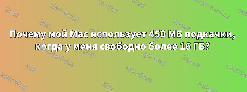 Почему мой Mac использует 450 МБ подкачки, когда у меня свободно более 16 ГБ?