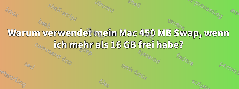 Warum verwendet mein Mac 450 MB Swap, wenn ich mehr als 16 GB frei habe?