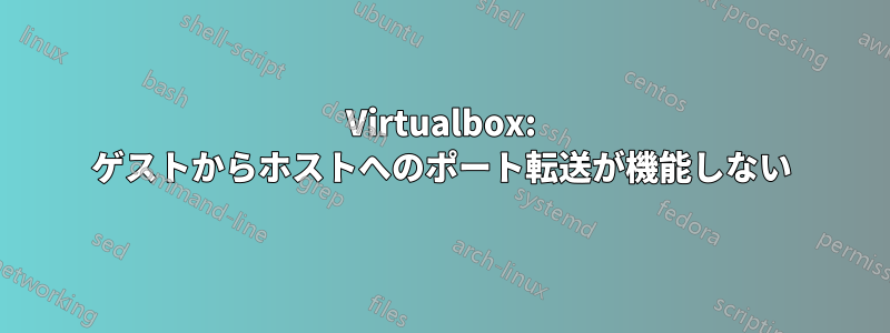 Virtualbox: ゲストからホストへのポート転送が機能しない