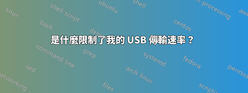 是什麼限制了我的 USB 傳輸速率？