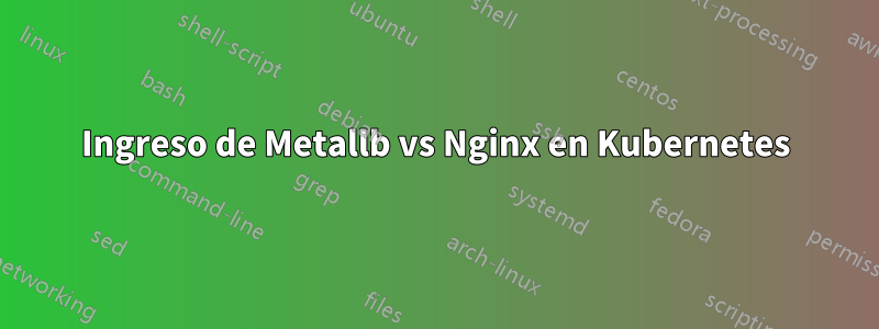 Ingreso de Metallb vs Nginx en Kubernetes