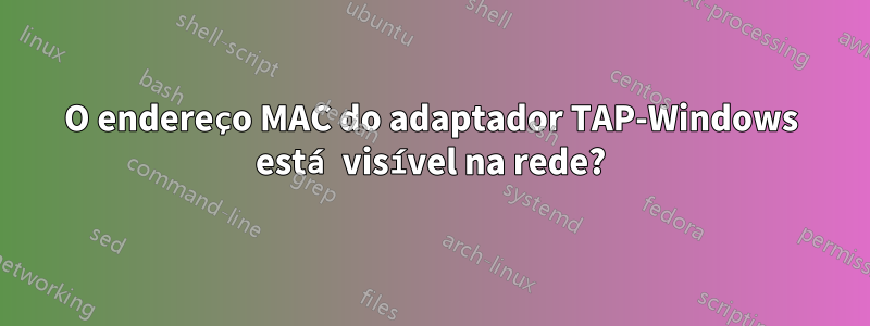 O endereço MAC do adaptador TAP-Windows está visível na rede?