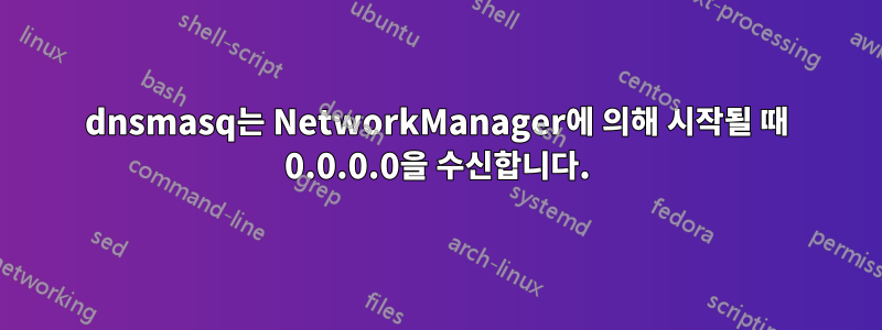 dnsmasq는 NetworkManager에 의해 시작될 때 0.0.0.0을 수신합니다.