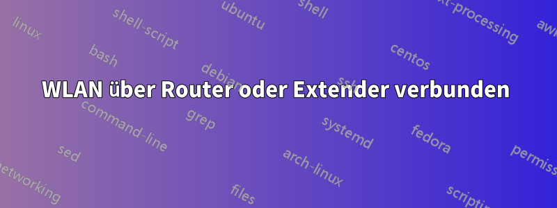 WLAN über Router oder Extender verbunden