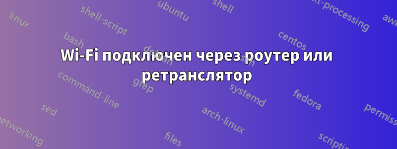 Wi-Fi подключен через роутер или ретранслятор