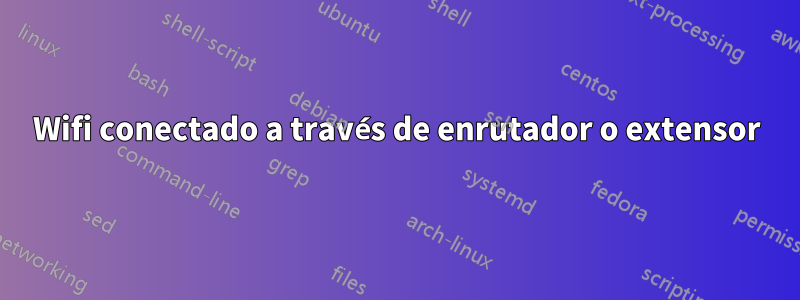 Wifi conectado a través de enrutador o extensor