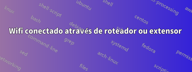 Wifi conectado através de roteador ou extensor