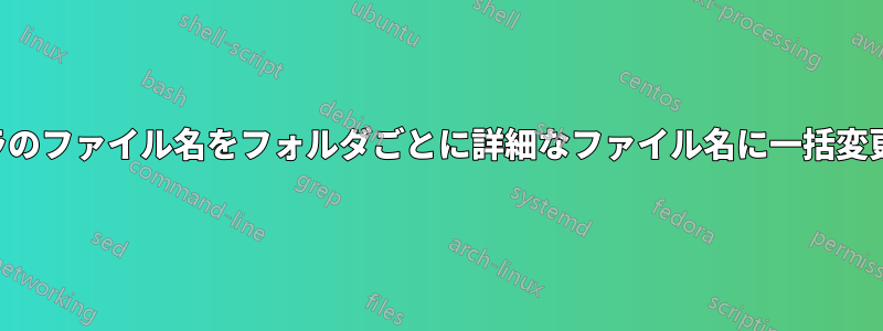 カメラのファイル名をフォルダごとに詳細なファイル名に一括変更する