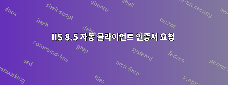 IIS 8.5 자동 클라이언트 인증서 요청