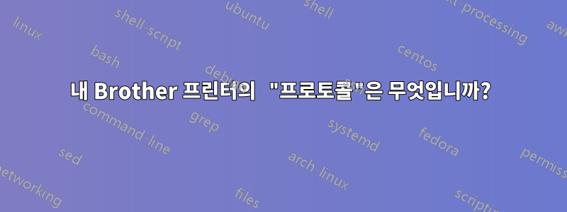 내 Brother 프린터의 "프로토콜"은 무엇입니까?