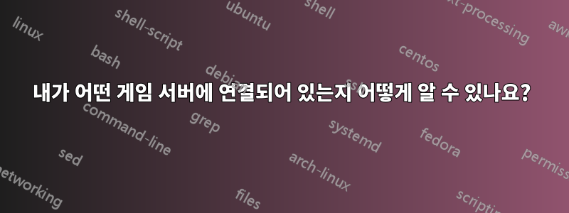 내가 어떤 게임 서버에 연결되어 있는지 어떻게 알 수 있나요?