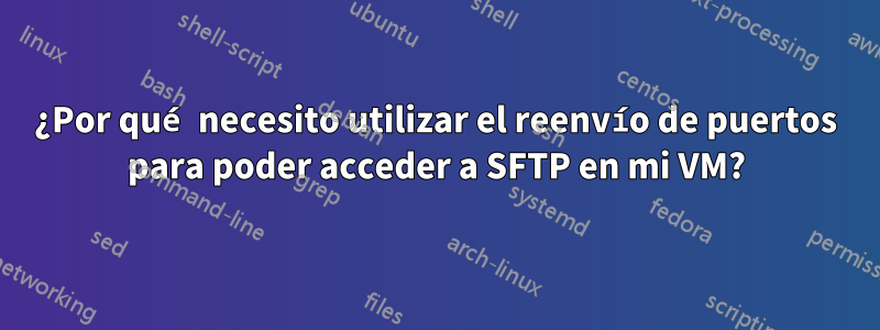 ¿Por qué necesito utilizar el reenvío de puertos para poder acceder a SFTP en mi VM?