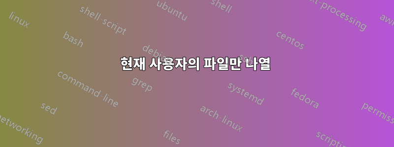 현재 사용자의 파일만 나열