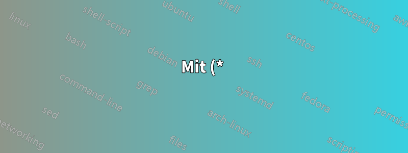Mit (*) markierte Netzwerkadapter in ipconfig /all