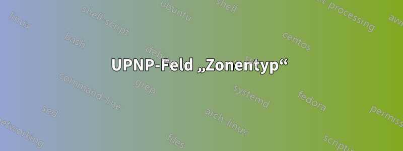 UPNP-Feld „Zonentyp“