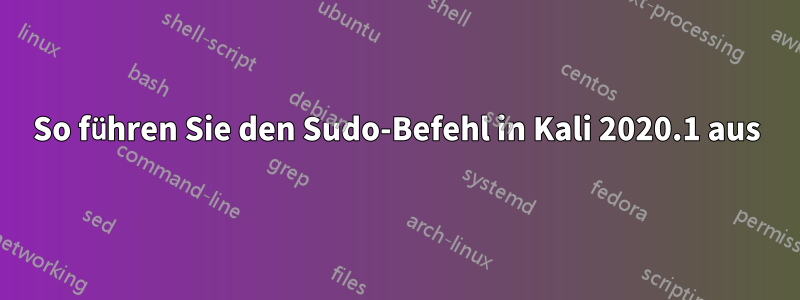 So führen Sie den Sudo-Befehl in Kali 2020.1 aus