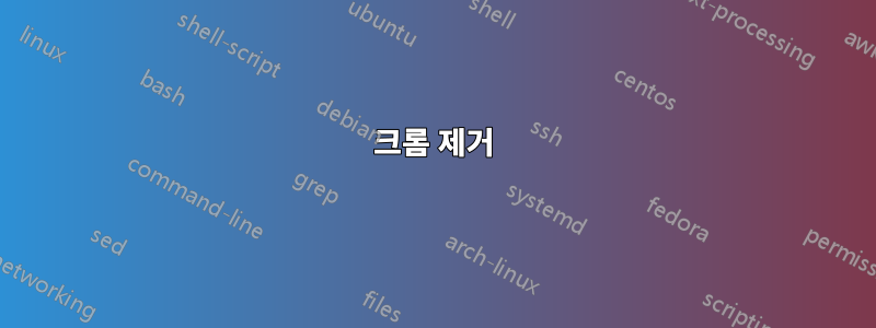 크롬 제거