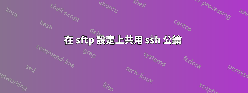 在 sftp 設定上共用 ssh 公鑰