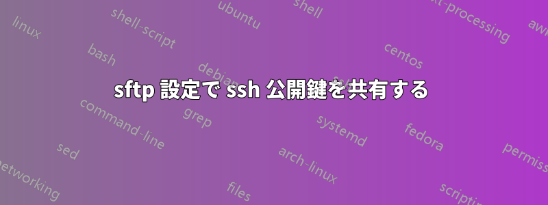 sftp 設定で ssh 公開鍵を共有する