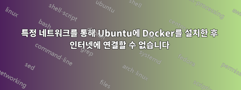 특정 네트워크를 통해 Ubuntu에 Docker를 설치한 후 인터넷에 연결할 수 없습니다