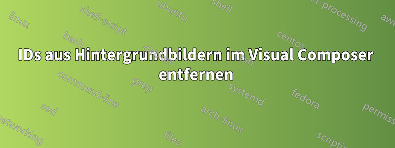 IDs aus Hintergrundbildern im Visual Composer entfernen