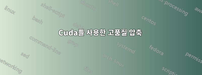 Cuda를 사용한 고품질 압축