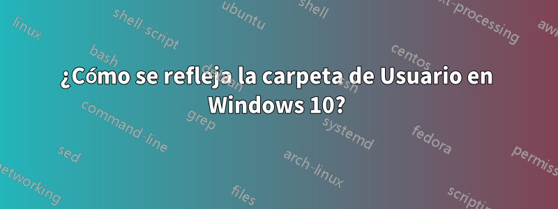 ¿Cómo se refleja la carpeta de Usuario en Windows 10?