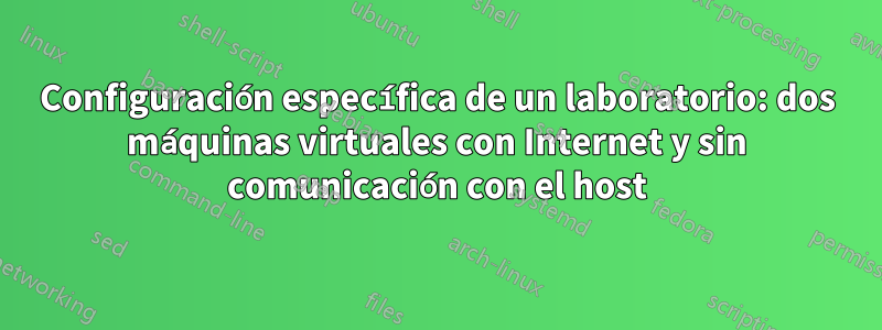 Configuración específica de un laboratorio: dos máquinas virtuales con Internet y sin comunicación con el host