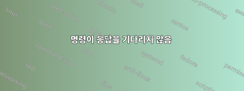 명령이 응답을 기다리지 않음