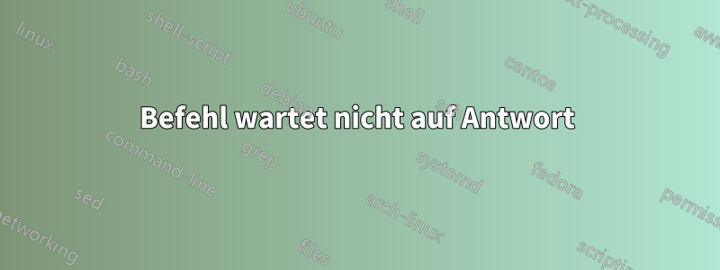 Befehl wartet nicht auf Antwort