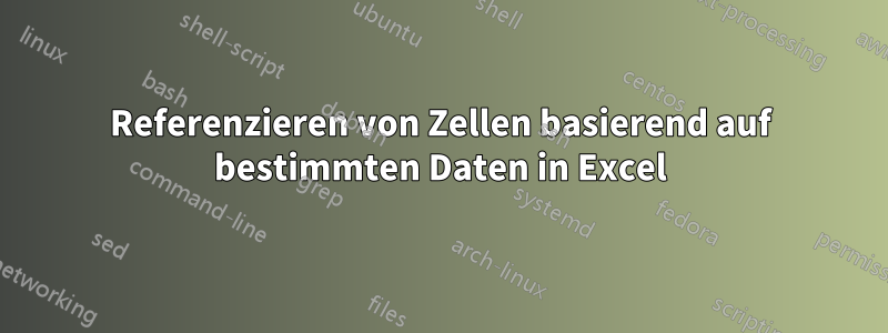 Referenzieren von Zellen basierend auf bestimmten Daten in Excel