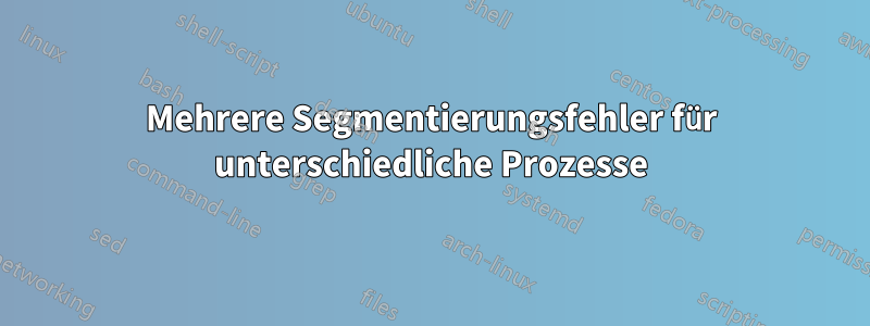 Mehrere Segmentierungsfehler für unterschiedliche Prozesse