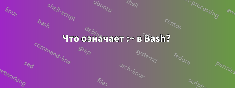 Что означает :~ в Bash?