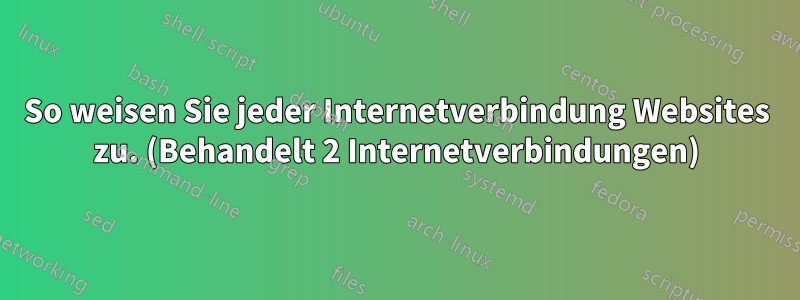 So weisen Sie jeder Internetverbindung Websites zu. (Behandelt 2 Internetverbindungen)