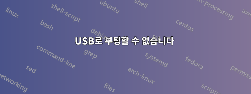 USB로 부팅할 수 없습니다