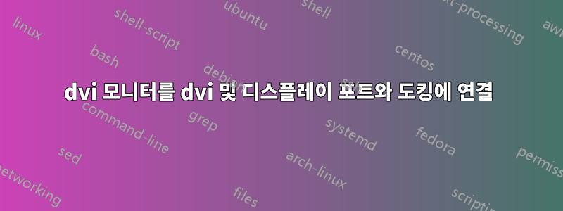 dvi 모니터를 dvi 및 디스플레이 포트와 도킹에 연결