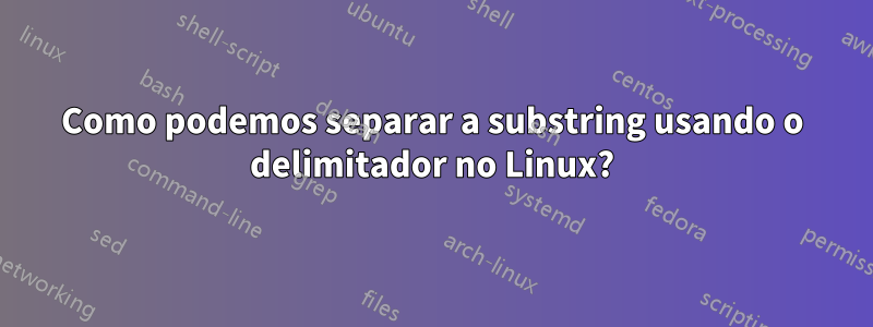 Como podemos separar a substring usando o delimitador no Linux?