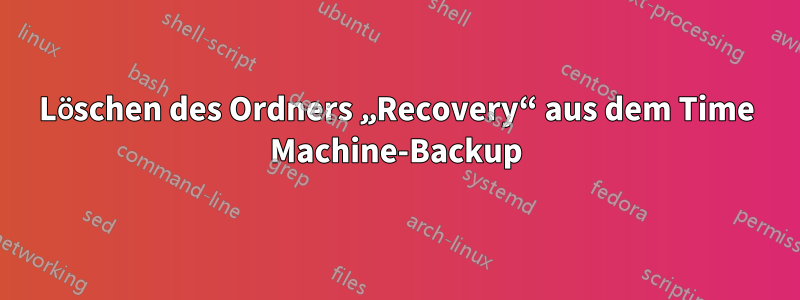 Löschen des Ordners „Recovery“ aus dem Time Machine-Backup