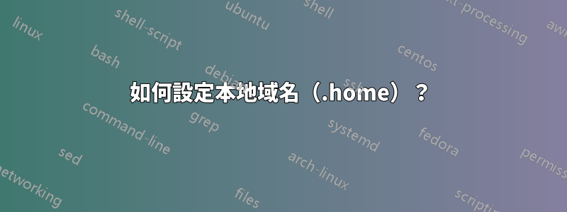 如何設定本地域名（.home）？