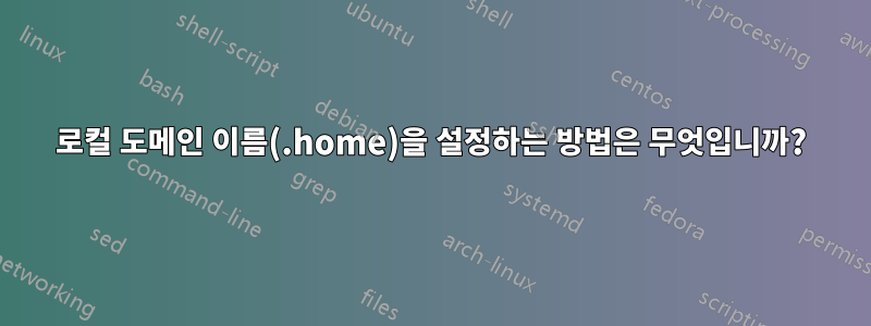 로컬 도메인 이름(.home)을 설정하는 방법은 무엇입니까?