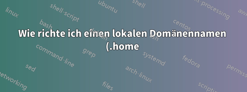 Wie richte ich einen lokalen Domänennamen (.home) ein?