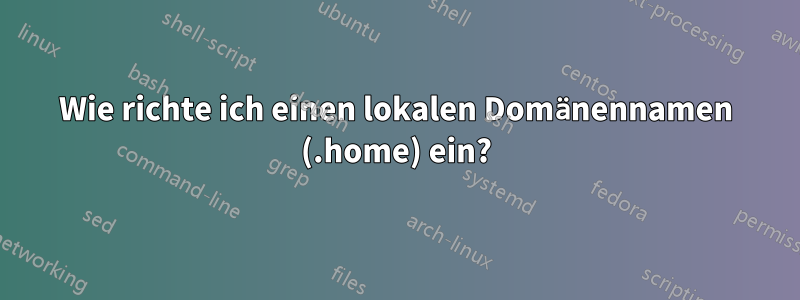 Wie richte ich einen lokalen Domänennamen (.home) ein?