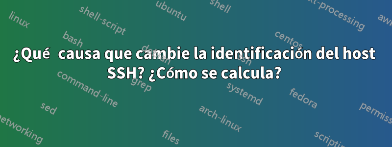 ¿Qué causa que cambie la identificación del host SSH? ¿Cómo se calcula?