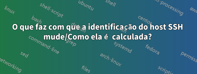 O que faz com que a identificação do host SSH mude/Como ela é calculada?