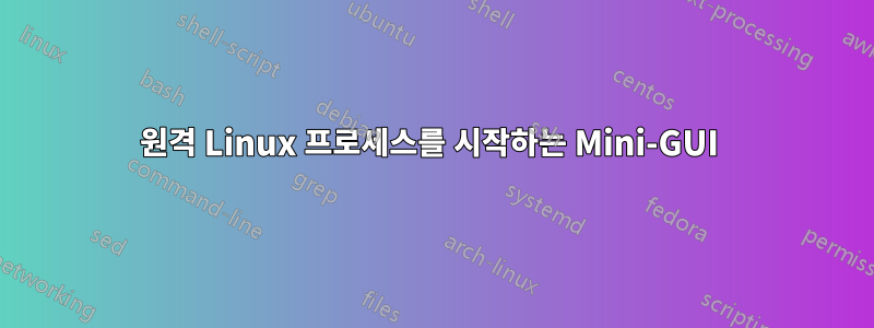 원격 Linux 프로세스를 시작하는 Mini-GUI 