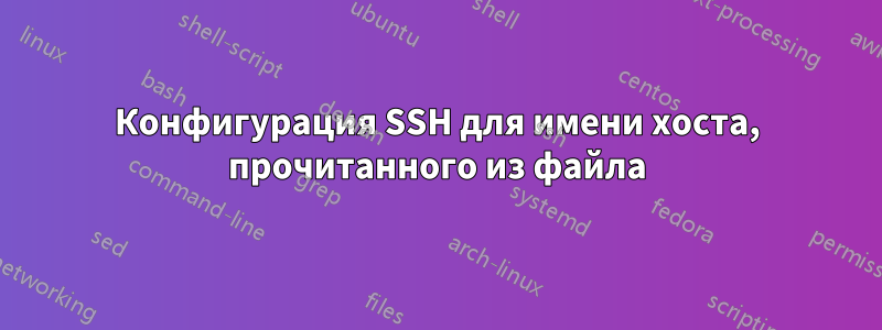 Конфигурация SSH для имени хоста, прочитанного из файла