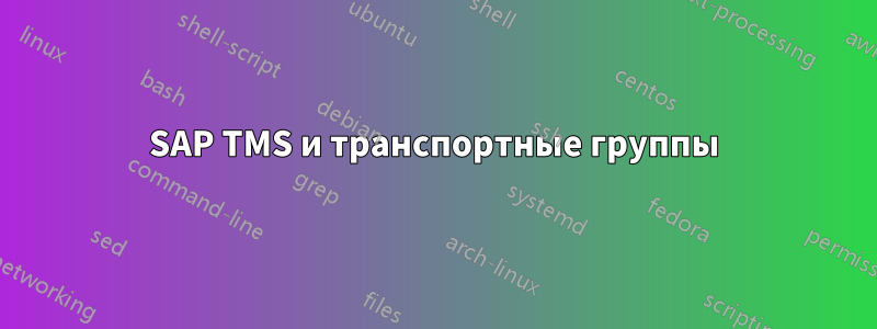 SAP TMS и транспортные группы