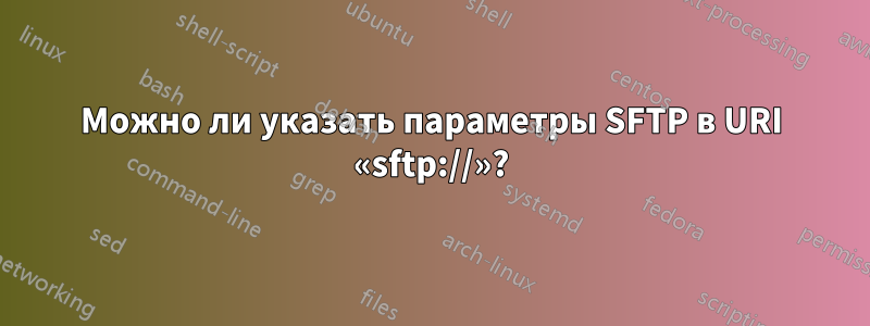 Можно ли указать параметры SFTP в URI «sftp://»?